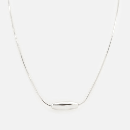 PR253N031SL - Collier argenté breloque bille allongée