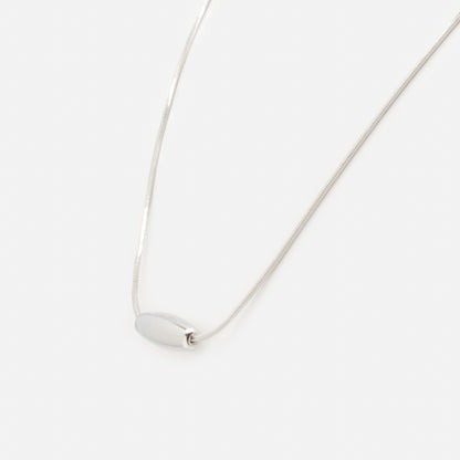 PR253N031SL - Collier argenté breloque bille allongée