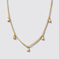 Gold-Tone Charm Necklace with Small Square Charms