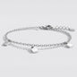 Silver-Tone Charm Bracelet with Small Square Charms