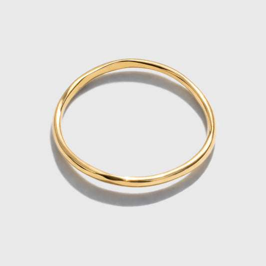 Gold-Tone Slightly Twisted Rigid Bangle Bracelet