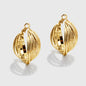 Gold-Tone Twisted Hoop Earrings