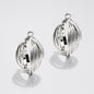 Silvered Twisted Earrings