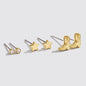 Set of 3 Gold-Tone Earrings Studs with Cowgirl Boots and Stars