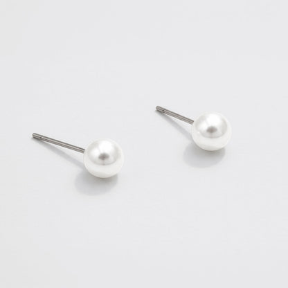 Set of 3 Gold-Tone Earrings with Pearl, Fish and Shell Stud