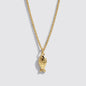 Gold-Tone Dainty Necklace with Fish Charm Pendant