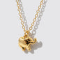 Gold-Tone Dainty Necklace with Elephant Charm Pendant