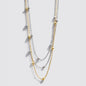 Two-Tone Triple-Row Beaded Necklace