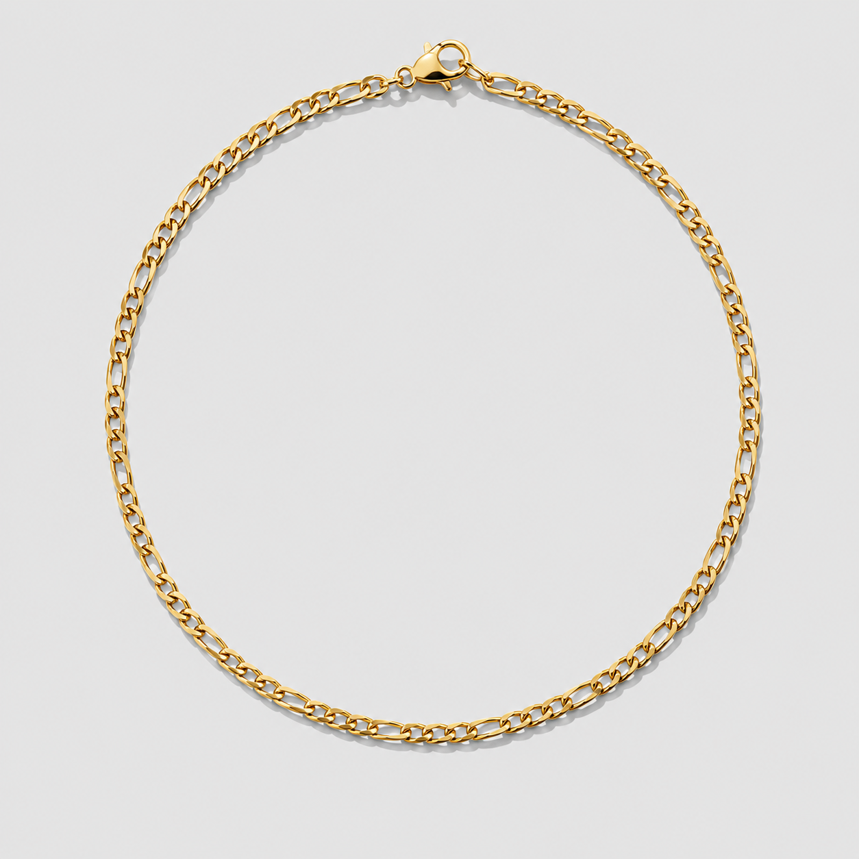 Golden Figaro Chain Anklet Stainless Steel