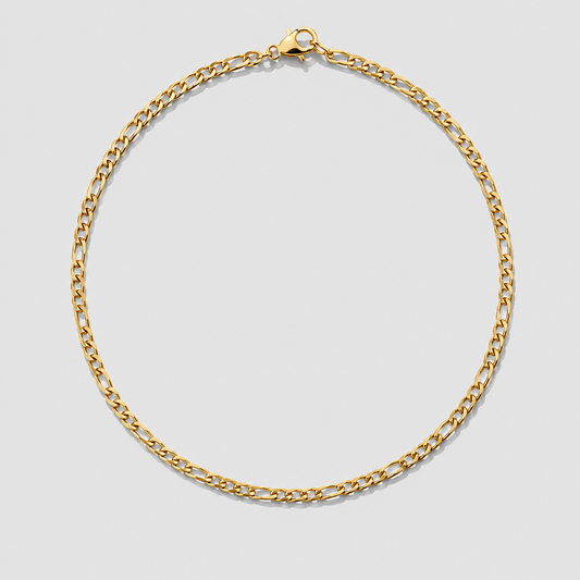 Golden Figaro Chain Anklet Stainless Steel