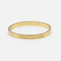 Golden grooved bangle stainless steel