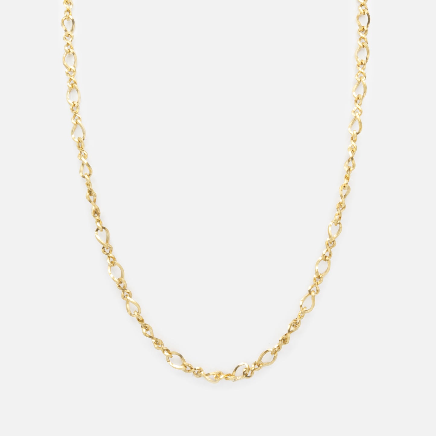 Large Golden Twisted Mesh Chain in Stainless Steel