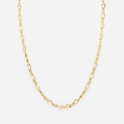 Large Golden Twisted Mesh Chain in Stainless Steel
