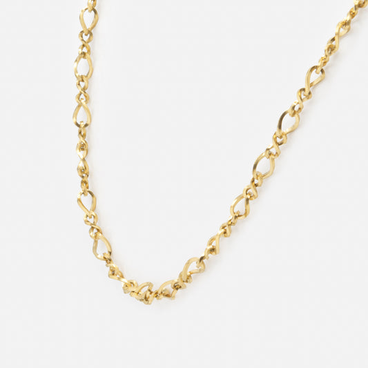 Large Golden Twisted Mesh Chain in Stainless Steel