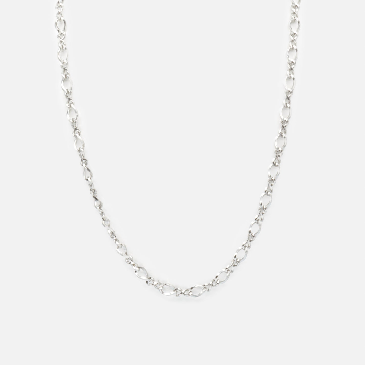 Large Silvered Twisted Mesh Chain in Stainless Steel