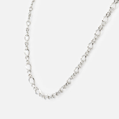 Large Silvered Twisted Mesh Chain in Stainless Steel