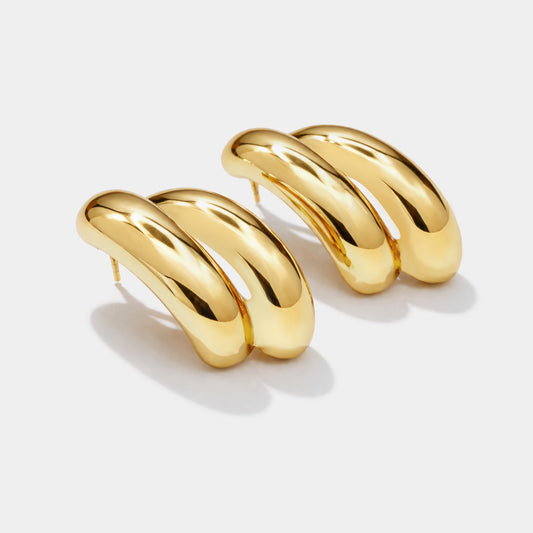 Golden claw earrings in stainless steel - SF253E012GL