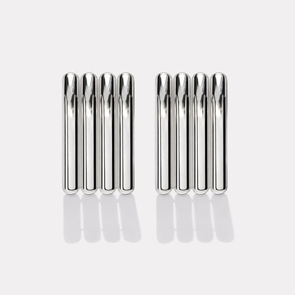 Boucles d'oreilles plaque argentée texturée en acier inoxydable - SF253E013SL