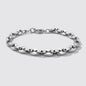 Silvered Bracelet Mariner Links in Stainless Steel
