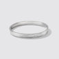 Silvered Grooved Bangle in Stainless Steel