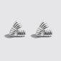 Silvered Textured Triangle Earrings Stainless Steel