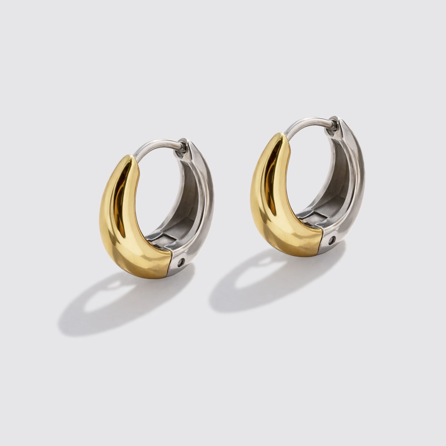 Two-Tone Huggies in Stainless Steel