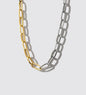 Two-Tone Large Mesh Necklace in Stainless Steel