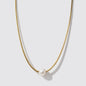 Golden Snake Mesh Necklace in Stainless Steel with Pearl