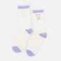 SO253-003PP - Cream & lilac socks with bubble tea embroidery