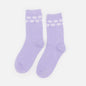 SO253-010PP - Lilac socks with white pattern