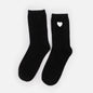 Bas noirs avec broderie cœur blanc - SO253-028BK