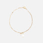 Golden bracelet in stainless steel with stone & pearl