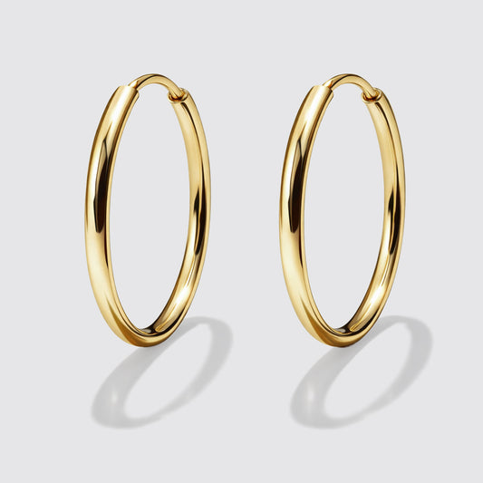 Golden Sleeper Earrings in Stainless Steel