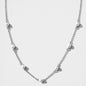 Silvered multiple pearl necklace in stainless steel - SS233N017AR