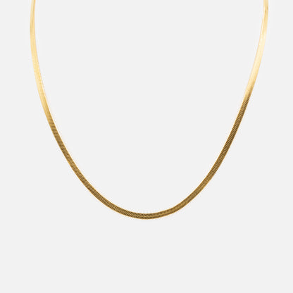 Golden Flat Snake Mesh Chain in Stainless Steel - SS233N018DO