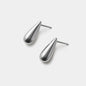Drop-shaped silvered earrings in stainless steel - SS253E001SL