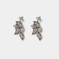 Boucles d'oreilles feuillage argenté en acier inoxydable - SS253E003SL
