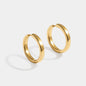 Golden hoop earrings in stainless steel - SS253E006GL