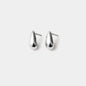 Petites boucles d'oreilles argentées en forme de goutte en acier inoxydable - SS253E008SL