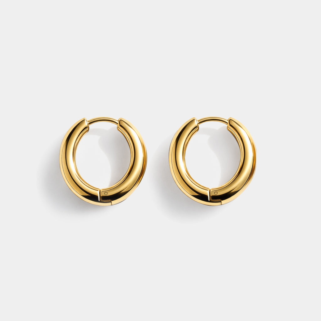 Golden huggies in stainless steel - SS253E010GL