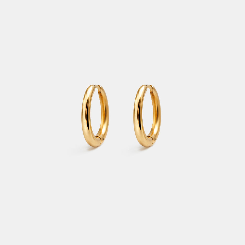 Golden huggies in stainless steel - SS253E010GL