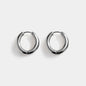 Boucles d'oreilles huggies argentées en acier inoxydable - SS253E010SL
