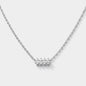 Four marquise stones silvered necklace in stainless steel - SS253N019SL