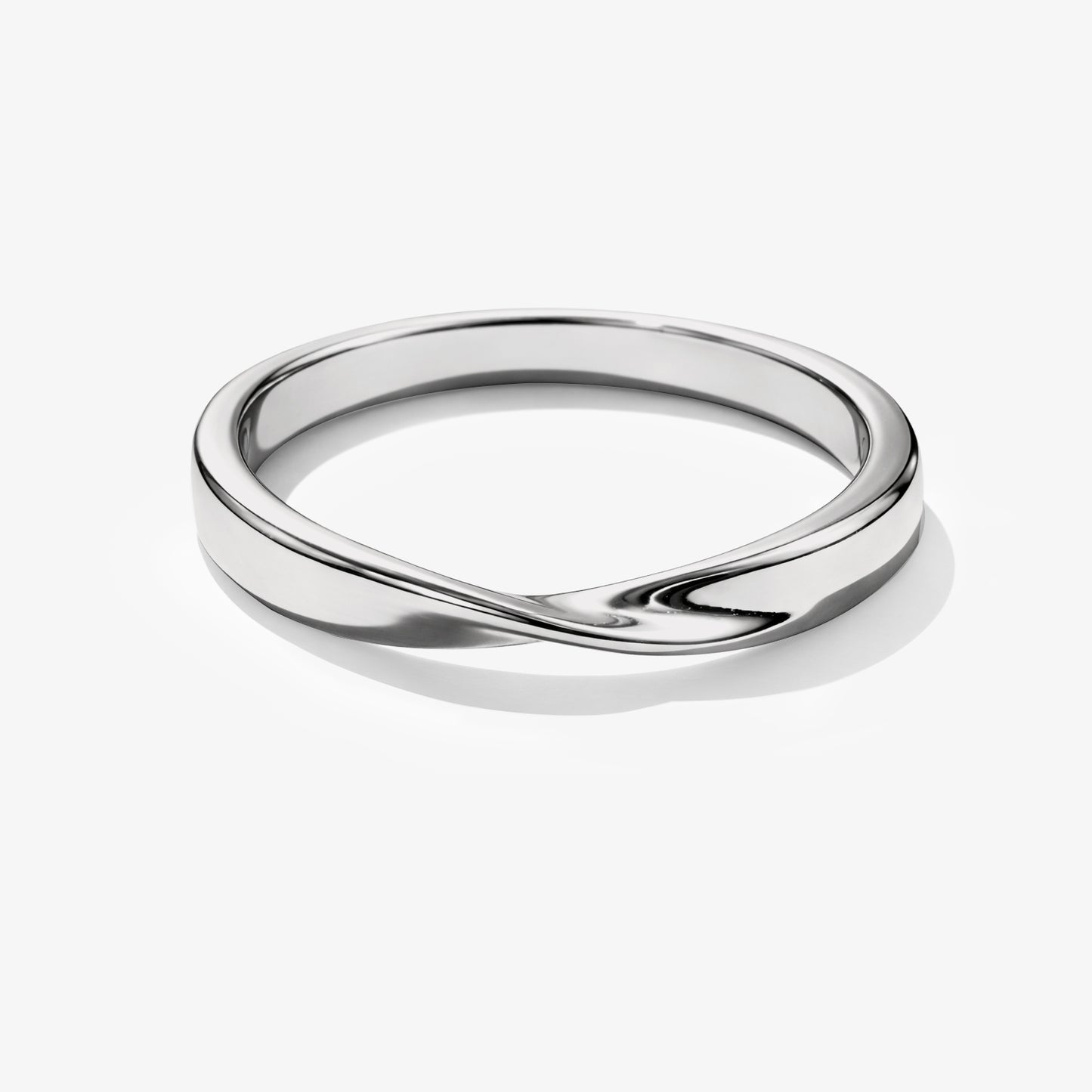 Twisted silvered ring in stainless steel - SS253R028SL