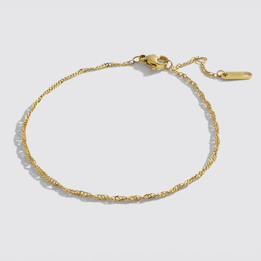 Golden Singapore Stainless Steel Anklet