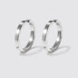 Silvered Hoop Earrings in Stainless Steel