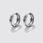 Silvered Huggies with Three Layers in Stainless Steel