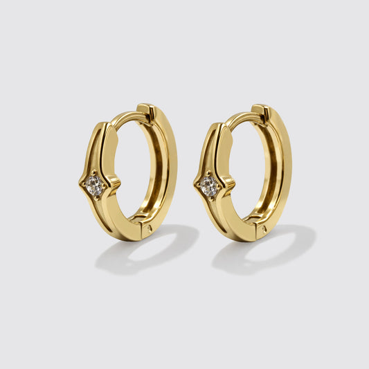 Golden Huggies in Stainless Steel with Star