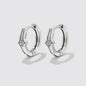 Silvered Huggies in Stainless Steel with Star