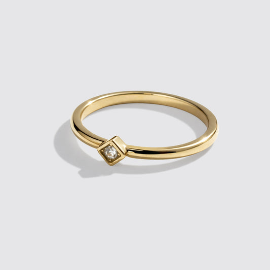 Golden Ring in Stainless Steel with Star